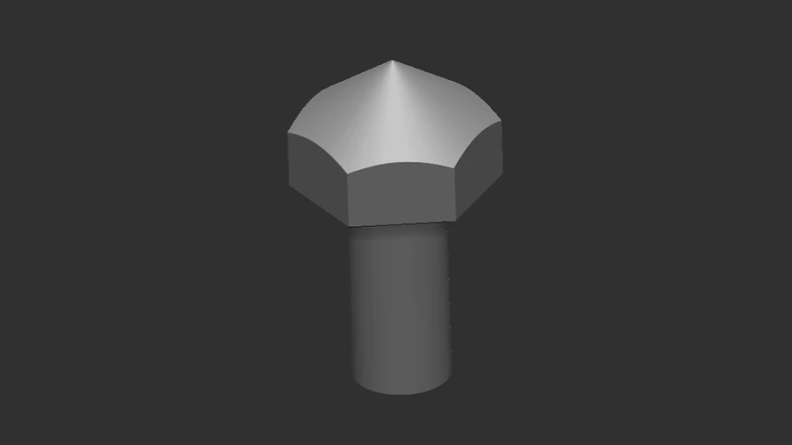 0,5mm Bullet-proof bolt - hexagonal