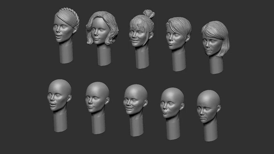 1:72 Heads – female