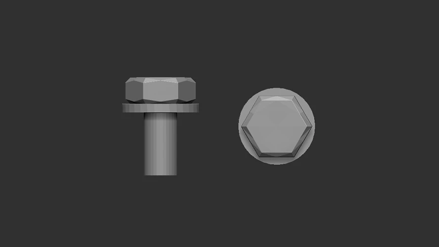 Hexagon Head Screw with Washer 0.7 mm (1/72 - 1/48)